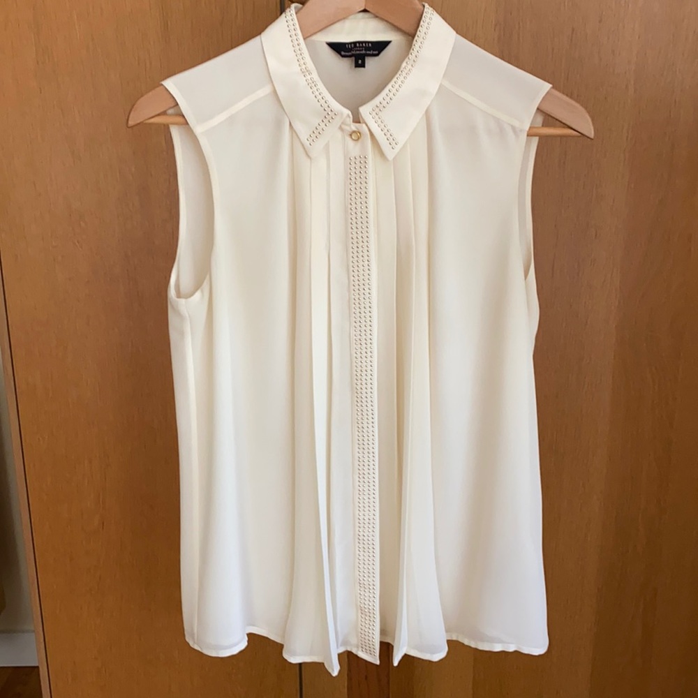 Ted Baker sleeveless blouse with studded details